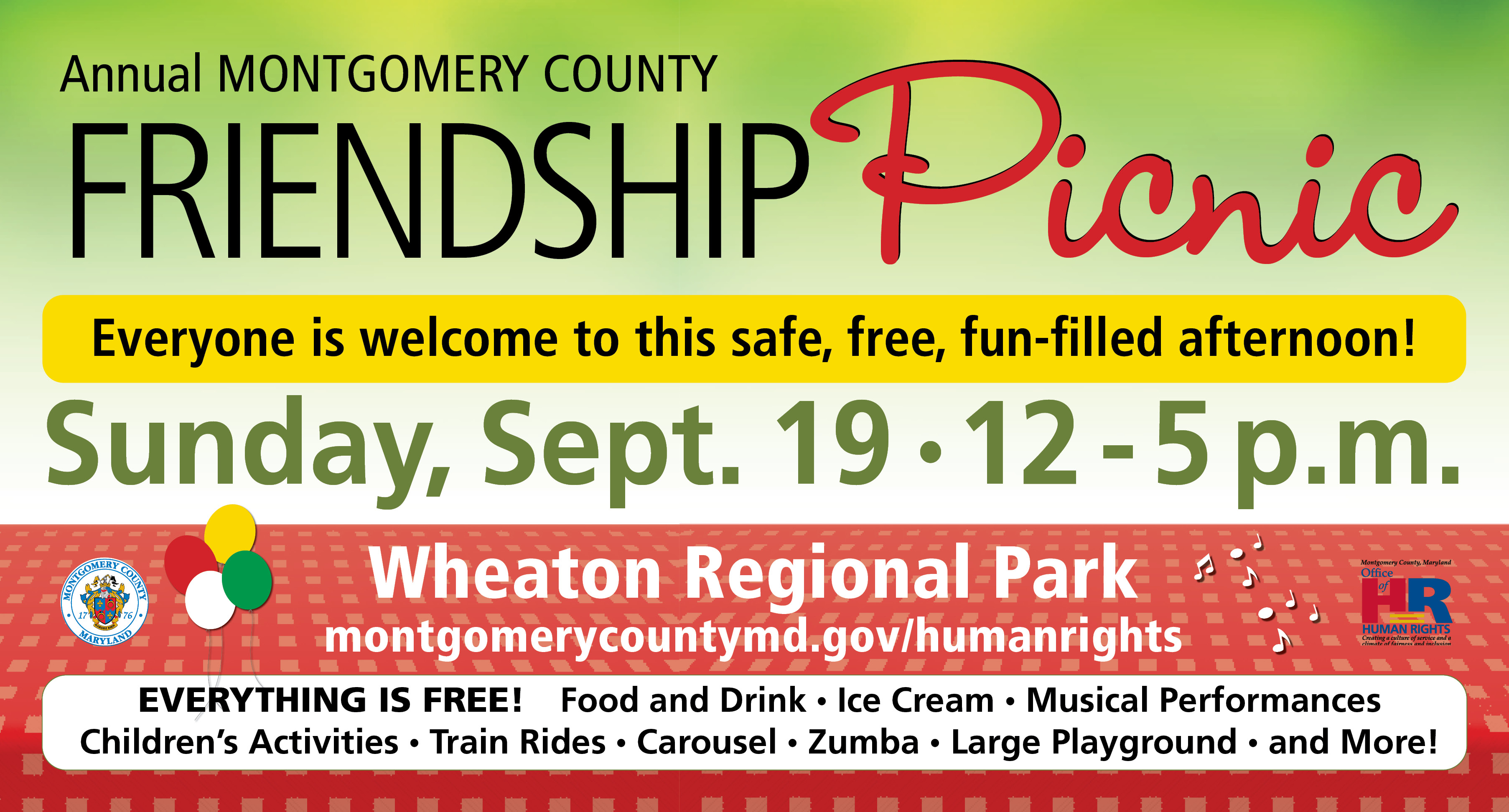Montgomery County Updates Eighth Annual Free Friendship Picnic Returns